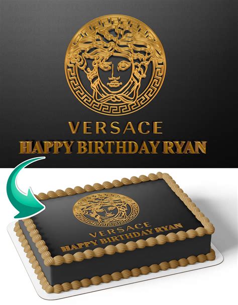 versace edible image|Versace Black Gold Edible Cake Toppers – Ediblecakeimage.